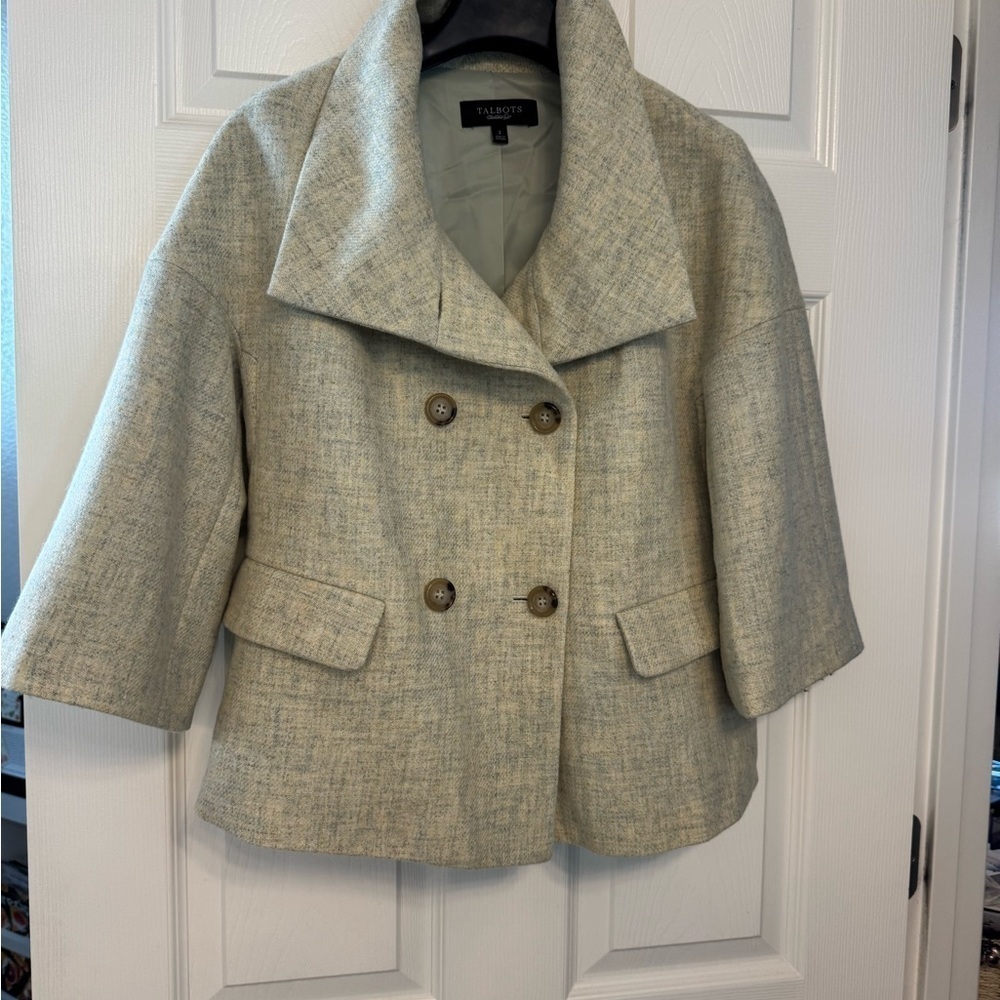Talbots Light Tan Double-Breasted Jacket - Picture 4 of 5